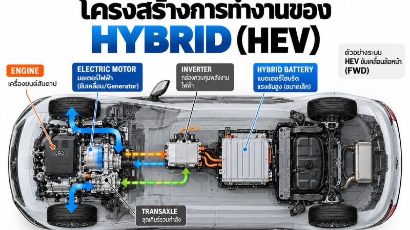 ทำไมรถ Hybrid ไม่ต้องเสียบปลั๊ก? แล้วแบตเตอรี่เอาไฟมาจากไหน